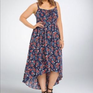 TORRID hi-low lace up sun dress